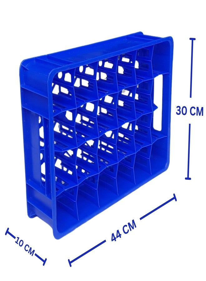 SINGHAL Plastic 24 Bottle Holding Plastic Crate 440 MM x 300 MM x 100 MM Storage Basket Box Bin - 5 Pcs - Image 4